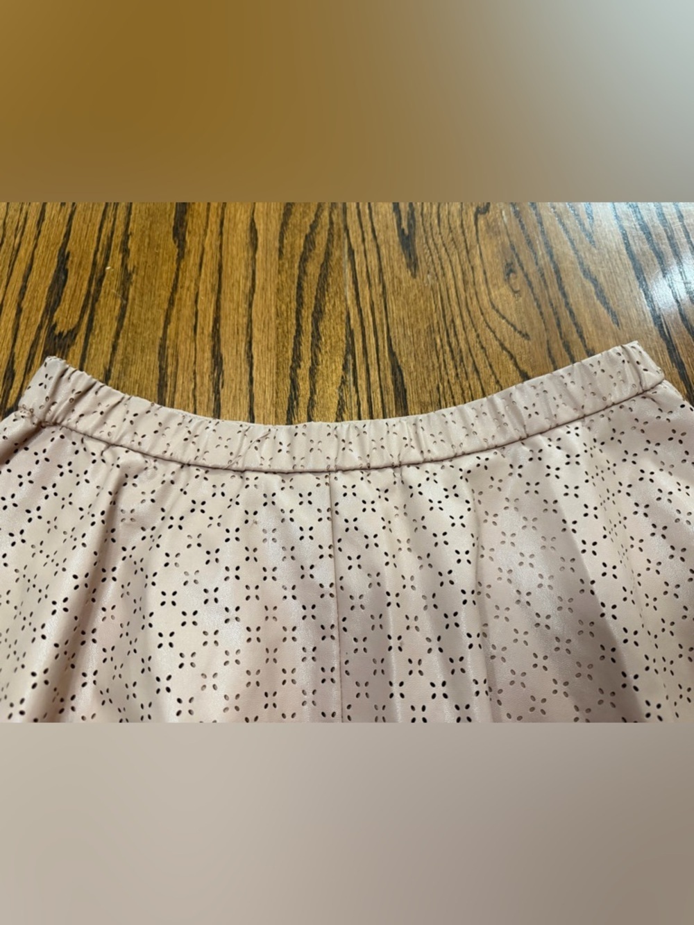 Anthropologie Sunday in Brooklyn Eyelet Mini Swing Skirt Sz 8 Blush Pink/Beige - Picture 14 of 16